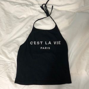 Brandy Melville black halter top tank